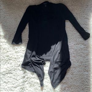 White House Black Market Black Mid Sleeve Cardigan